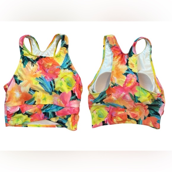 Next By Athena Women’s Mai Tai Bloom Static High Neck Swim Top - Picture 2 of 12